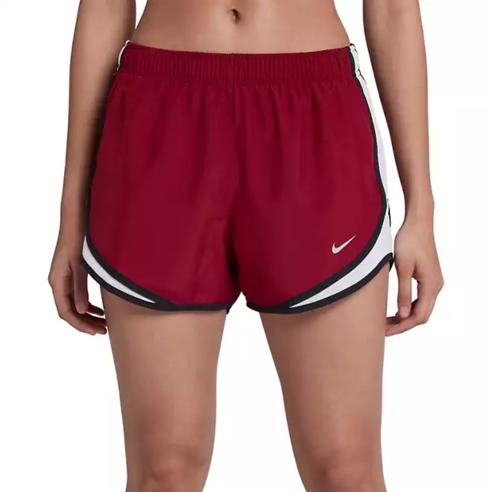 Nike Dri-Fit Burgundy/White Classic Tempo Track Shorts Size Meduim